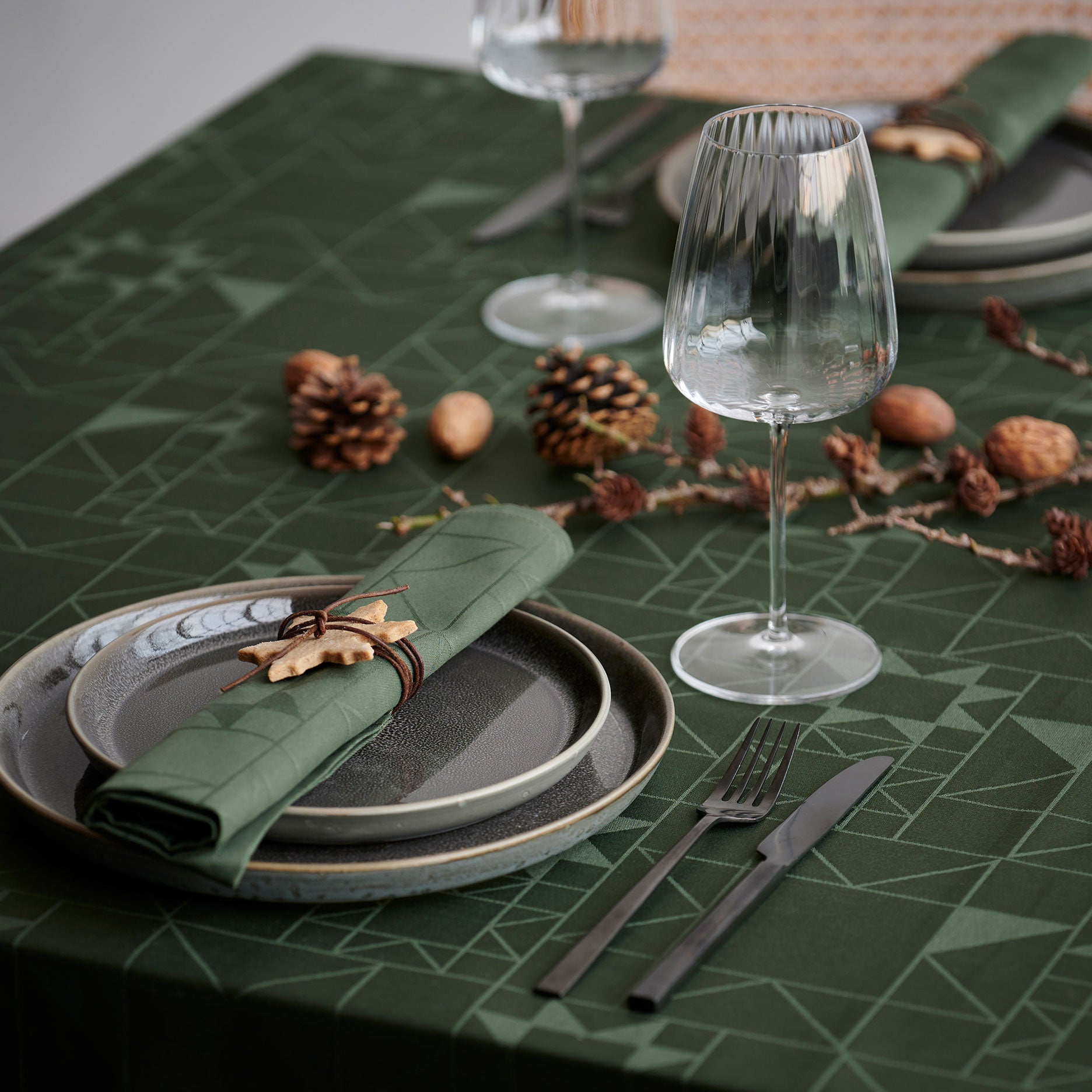 Serviet Star Damask Forest gre